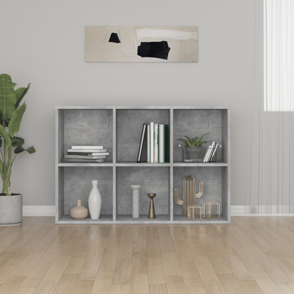 Knihovna/Příborník Betonově Šedá 66X30X98 Cm Kompozitní Dřevo