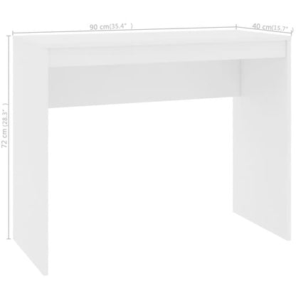 Psací Stůl Bílý 90 X 40 X 72 Cm Kompozitní Dřevo