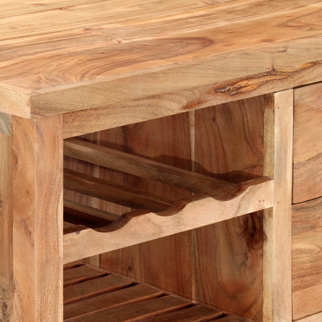 Kuchyňský vozík 80 x 45 x 91 cm masivní akáciové dřevo