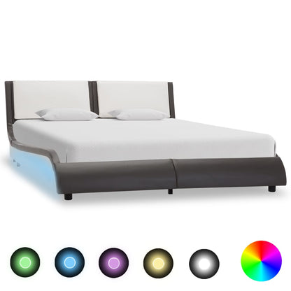Rám Postele S Led Podsvícením Bez Matrace Šedobílý 120X190 Cm
