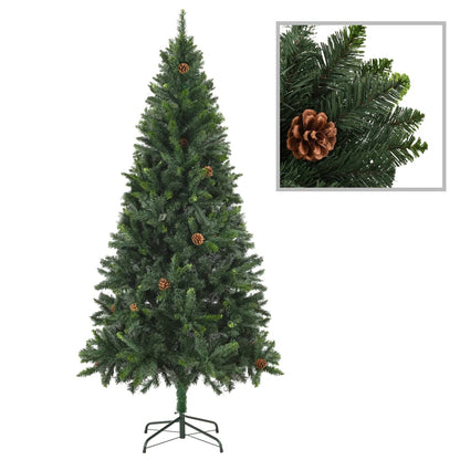 Umělý Vánoční Stromek Se Šiškami Zelený 180 Cm