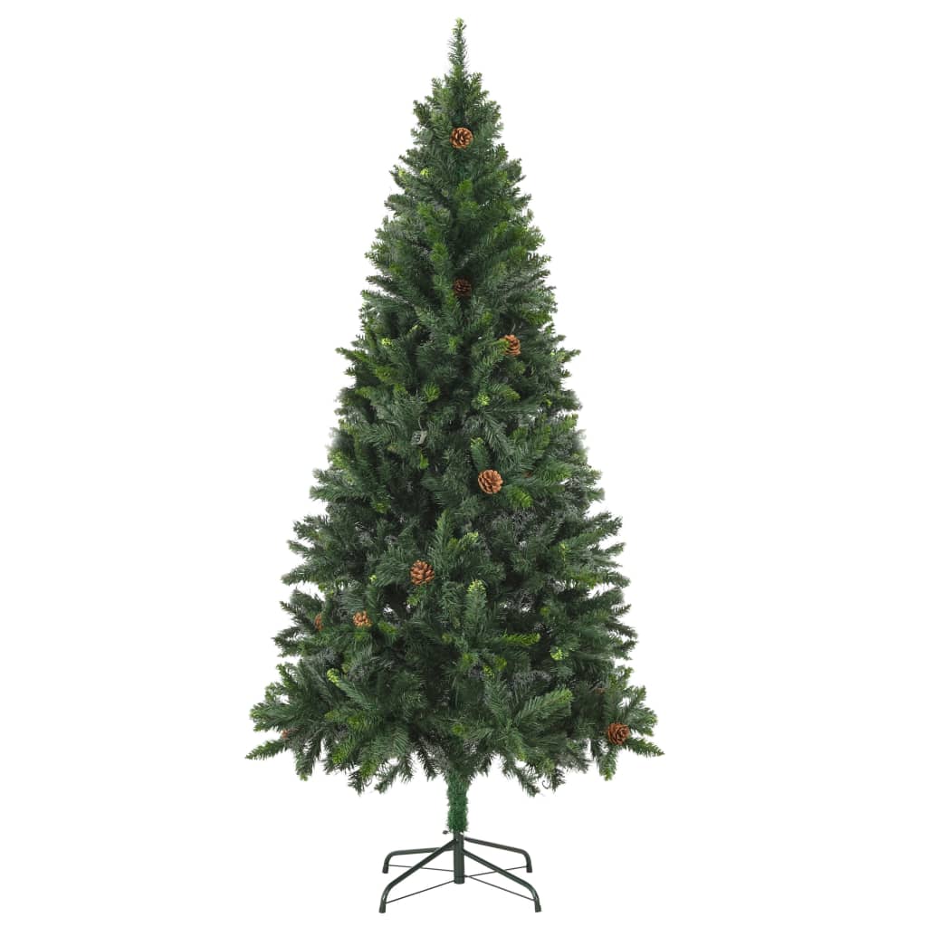 Umělý Vánoční Stromek Se Šiškami Zelený 180 Cm