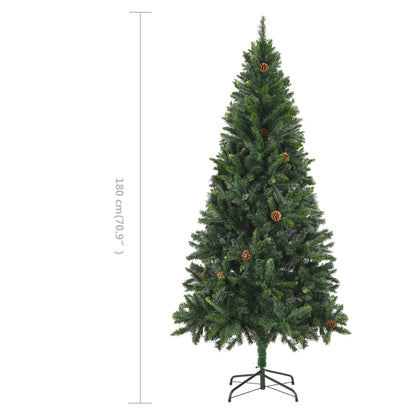 Umělý Vánoční Stromek Se Šiškami Zelený 180 Cm