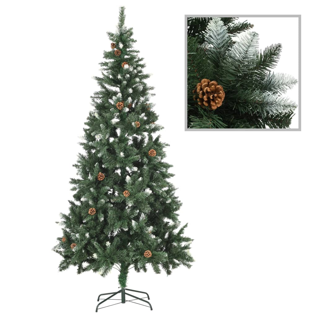 Umělý Vánoční Stromek Se Šiškami Zelený 180 Cm
