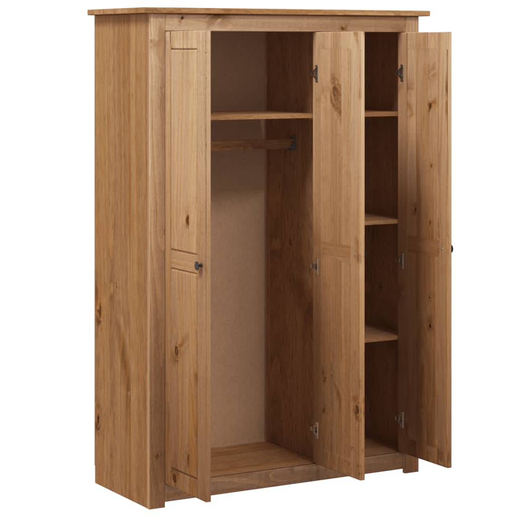 Šatní Skříň Se 3 Dveřmi 118X50X171,5 Cm Borovice Řada Panama