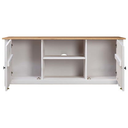 Tv Skříňka 120 X 40 X 50 Cm Masivní Borovice Řada Panama