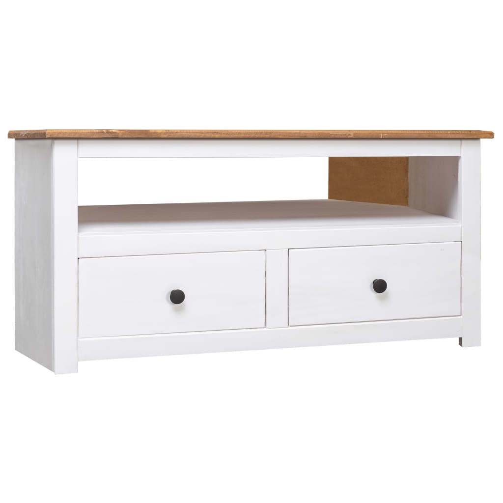 Rohová Tv Skříňka 93X49X49 Cm Masivní Borovice Řada Panama