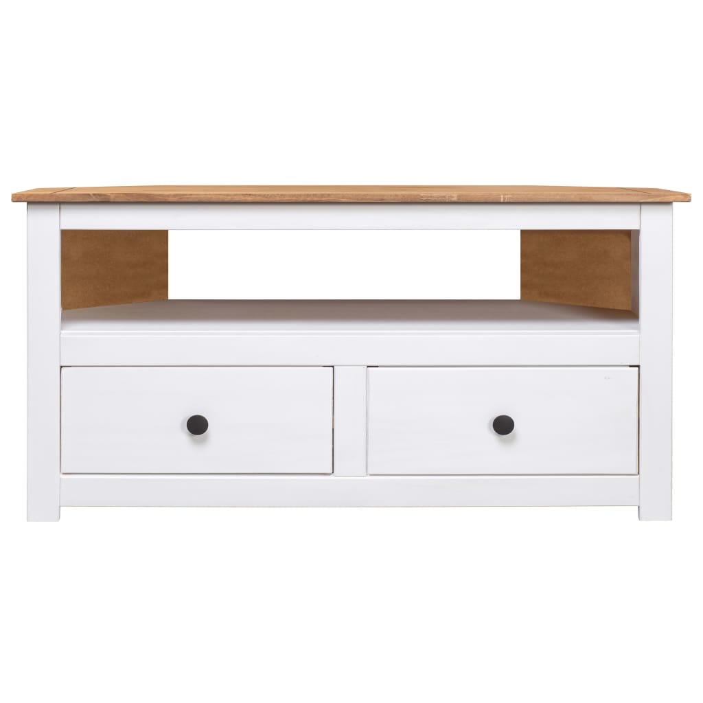 Rohová Tv Skříňka 93X49X49 Cm Masivní Borovice Řada Panama
