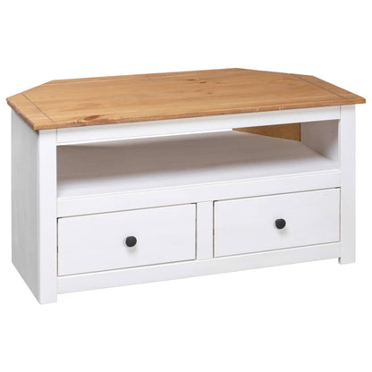 Rohová Tv Skříňka 93X49X49 Cm Masivní Borovice Řada Panama
