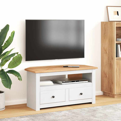 Rohová Tv Skříňka 93X49X49 Cm Masivní Borovice Řada Panama