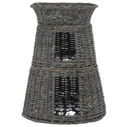 3Dílný Pelíšek Pro Kočky S Poduškami Šedý 47 X 34 X 60 Cm Vrba