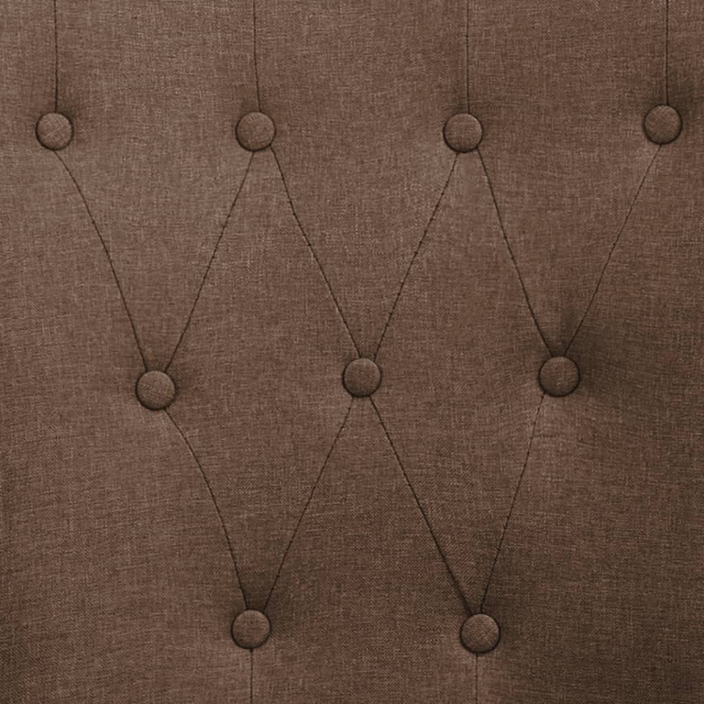 Jídelní Židle S Područkami 2 Ks Hnědé Textil