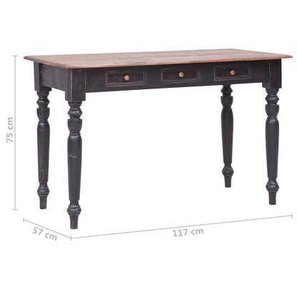 Psací Stůl Se 3 Zásuvkami 117 X 57 X 75 Cm Masivní Mahagon
