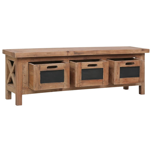 Tv Stolek Se 3 Zásuvkami 120 X 30 X 40 Cm Masivní Mahagon