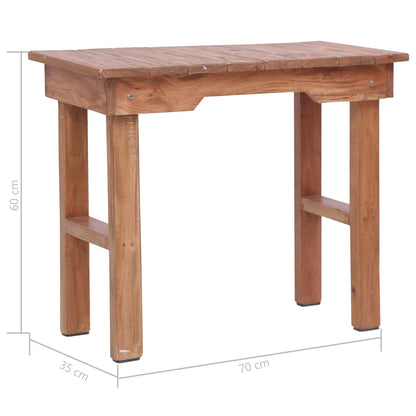 Přístavný Stolek 70 X 35 X 60 Cm Masivní Mahagonové Dřevo