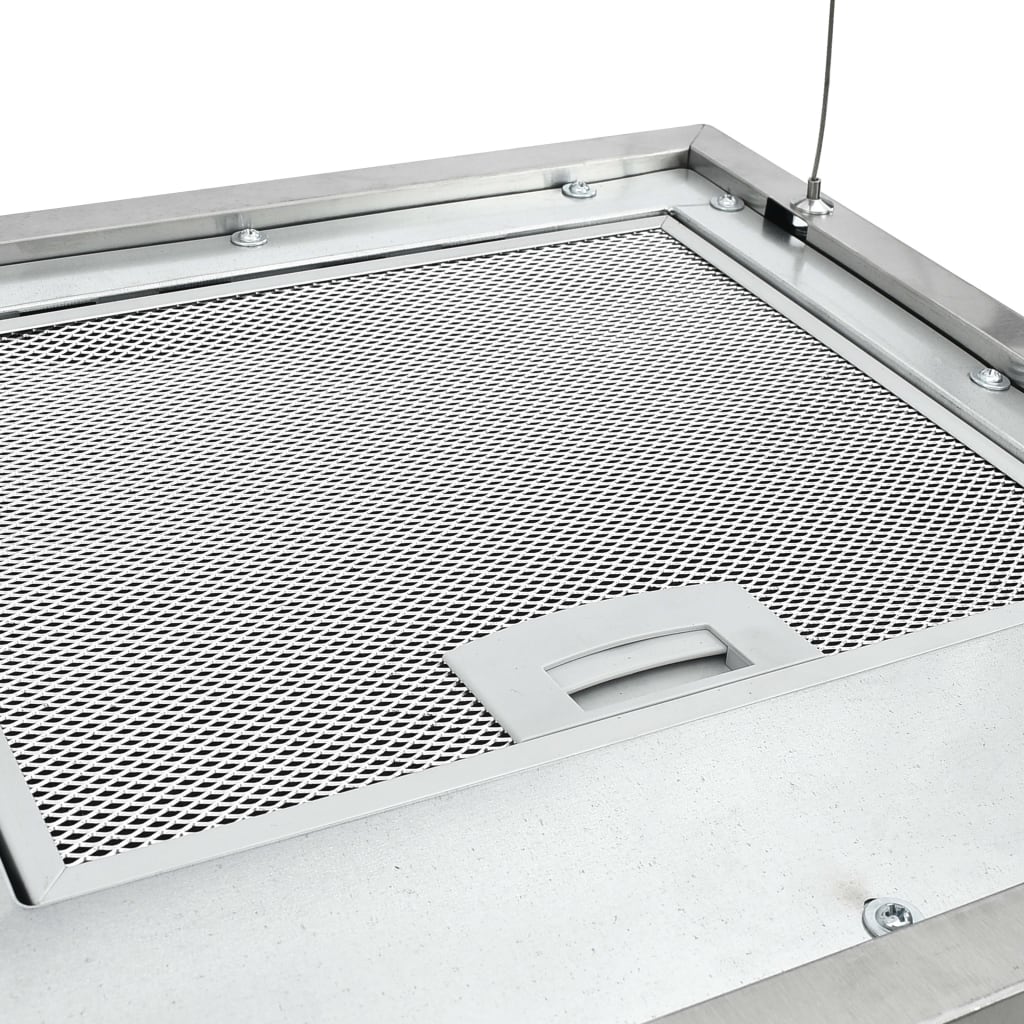 Závěsná Ostrůvková Digestoř Dotykový Senzor Lcd 37Cm Nerez Ocel