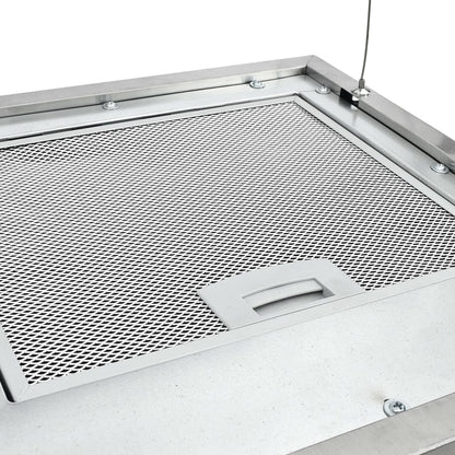 Závěsná Ostrůvková Digestoř Dotykový Senzor Lcd 37Cm Nerez Ocel