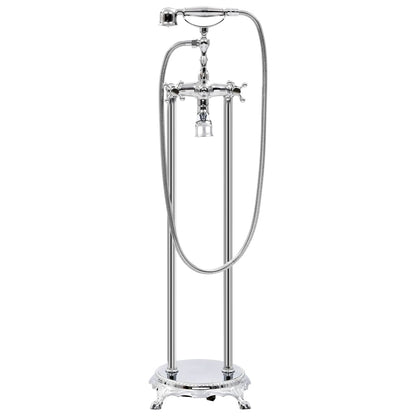 Volně Stojící Vanová Baterie Nerezová Ocel 99,5 Cm Stříbrná