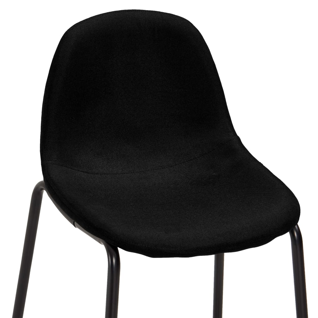 Barové Židle 2 Ks Černé Textil