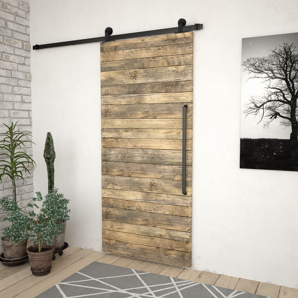 Sada Příslušenství Pro Posuvné Dveře Skien Ocelová Černá