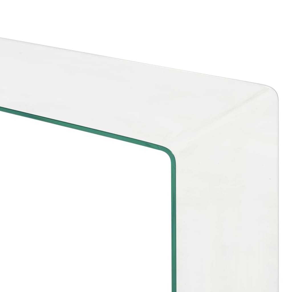 2Dílný Konferenční Stolek 90X30X20 / 110X30X40 Cm Tvrzené Sklo