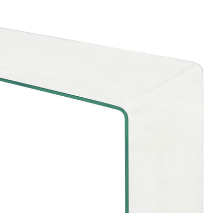 2Dílný Konferenční Stolek 90X30X20 / 110X30X40 Cm Tvrzené Sklo