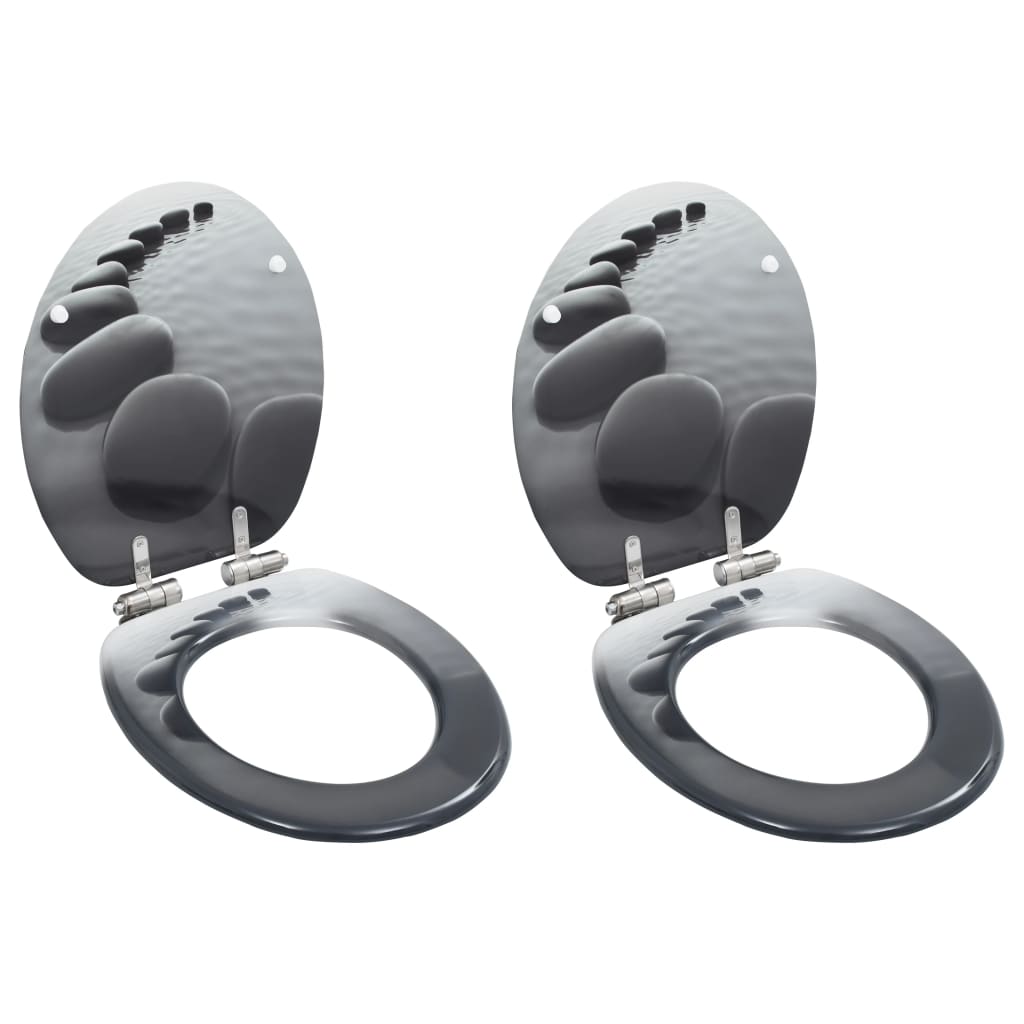 Wc Sedátko Mdf S Víkem Jednoduchý Design Hnědé