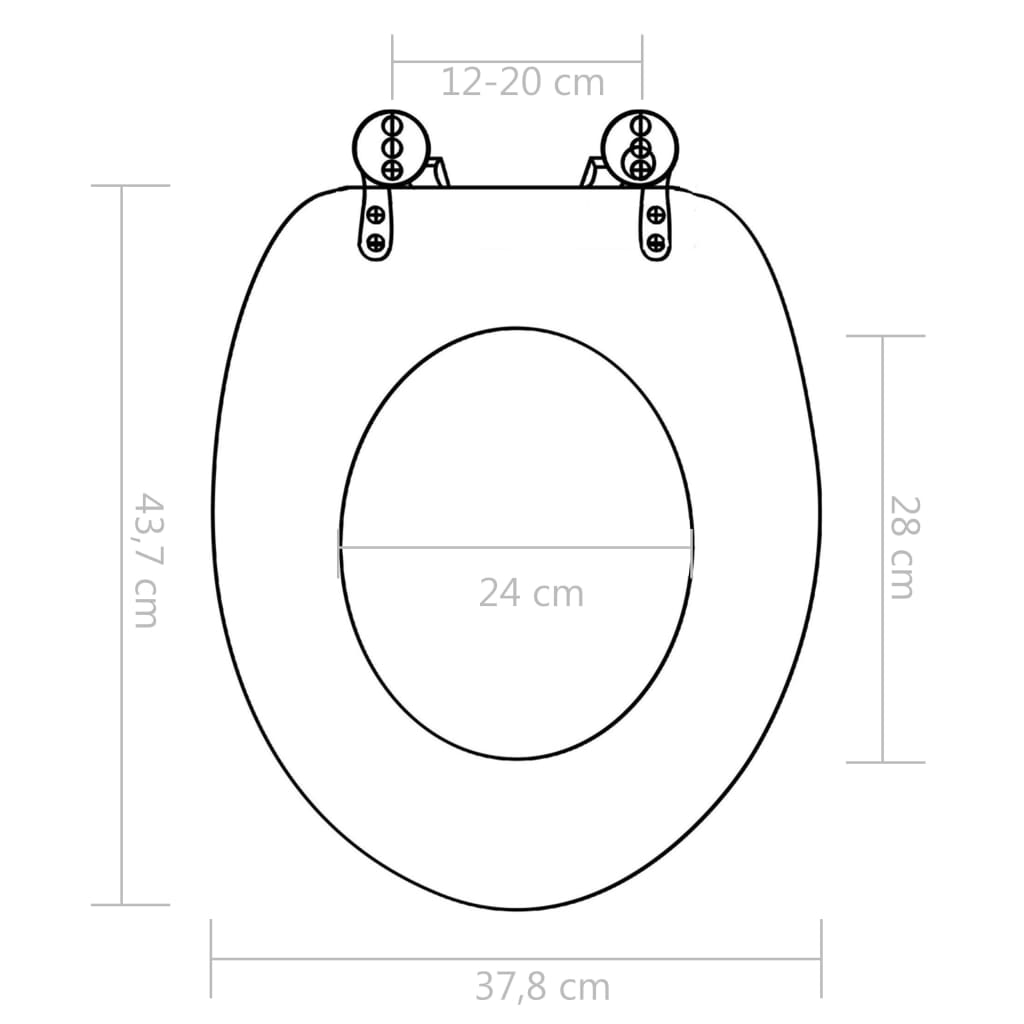 Wc Sedátko S Funkcí Pomalého Sklápění 2 Ks Mdf Motiv Kamínků