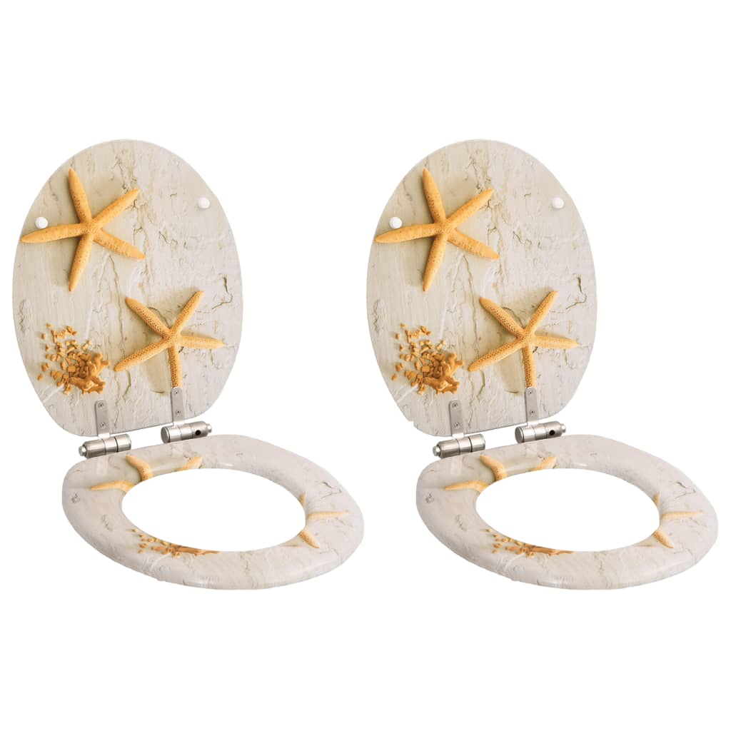 Wc Sedátko Mdf S Víkem Jednoduchý Design Hnědé