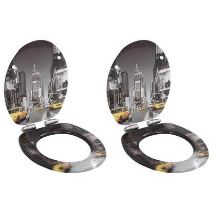 Wc Sedátko Mdf S Víkem Jednoduchý Design Hnědé