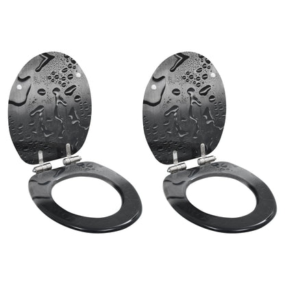 Wc Sedátko Mdf S Víkem Jednoduchý Design Hnědé