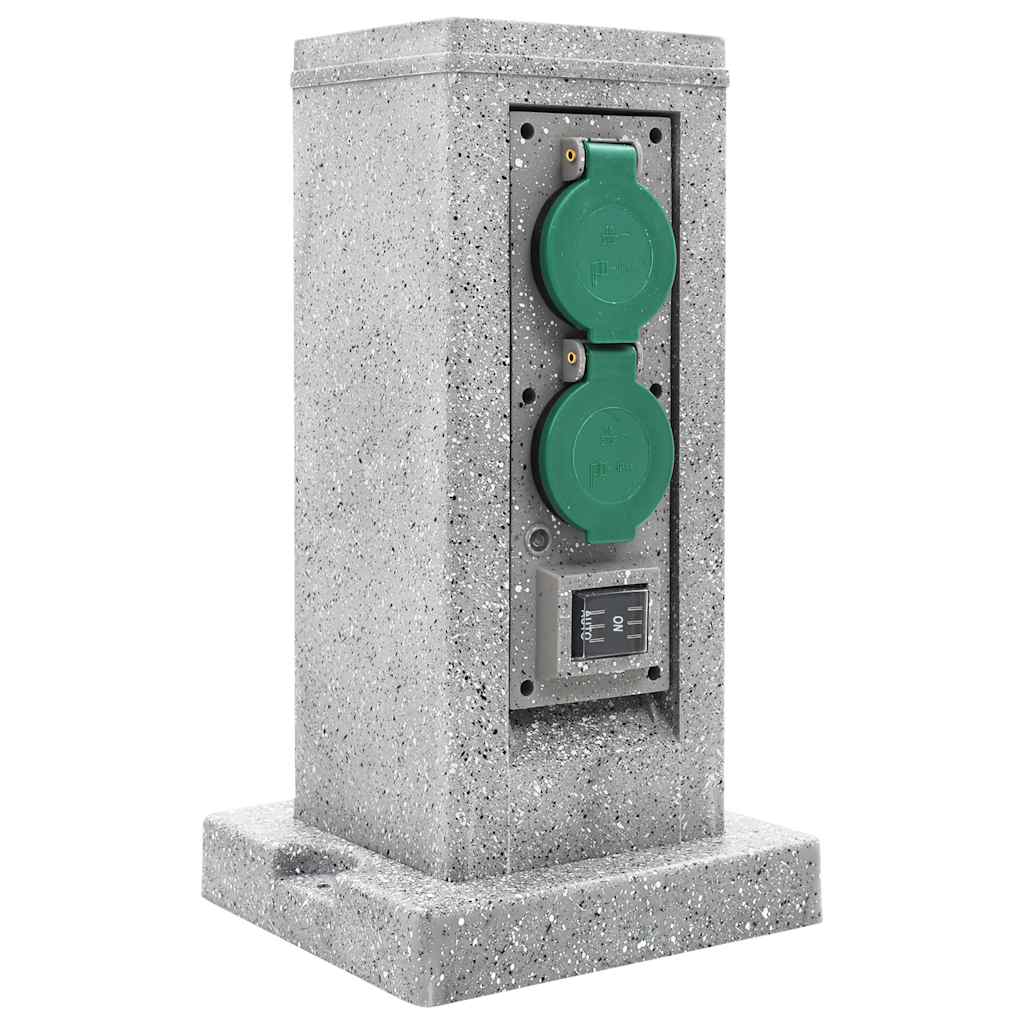 Zahradní Zásuvka Se Senzorem Stmívání Sloupek Plast