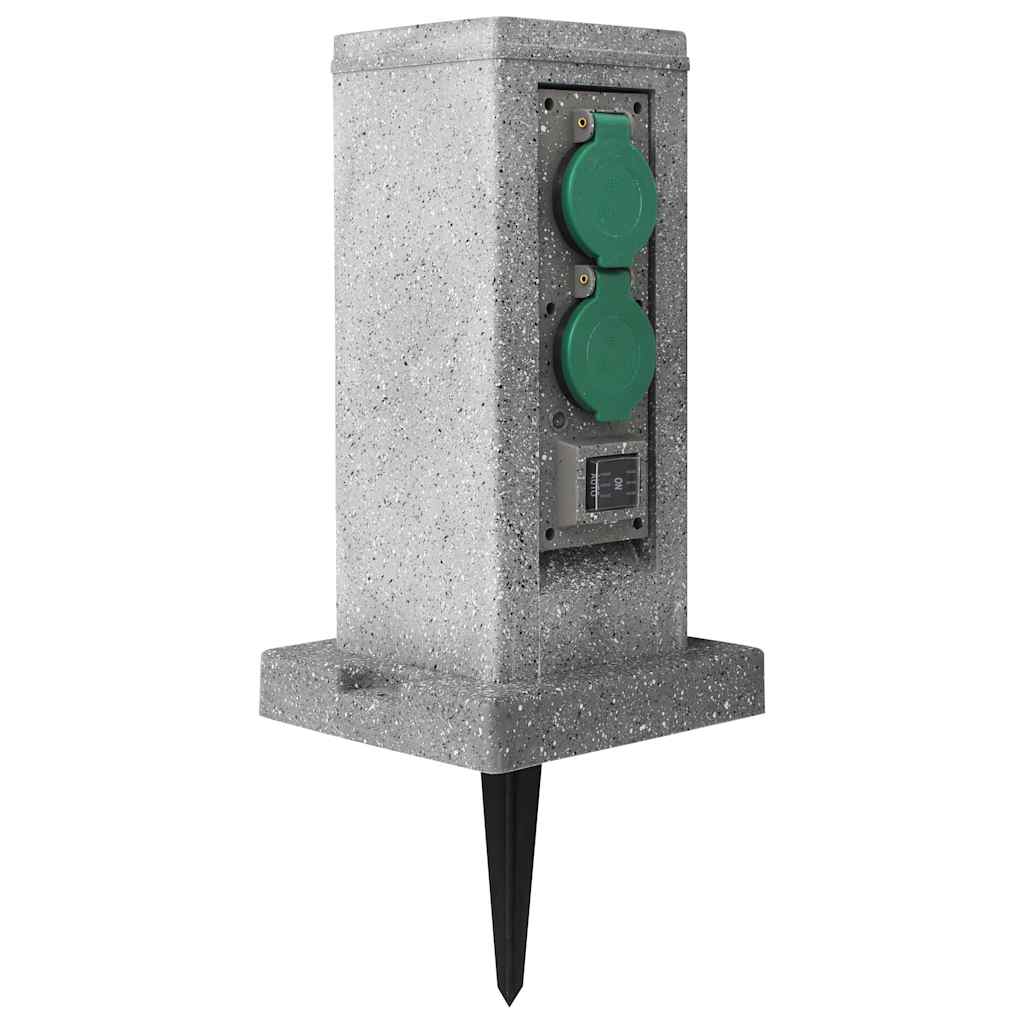 Zahradní Zásuvka Se Senzorem Stmívání Sloupek Plast