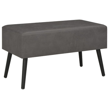 Lavice Se Zásuvkami 80 Cm Šedá Umělá Kůže