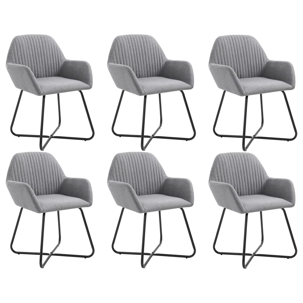 Jídelní Židle 6 Ks Zelené Textil
