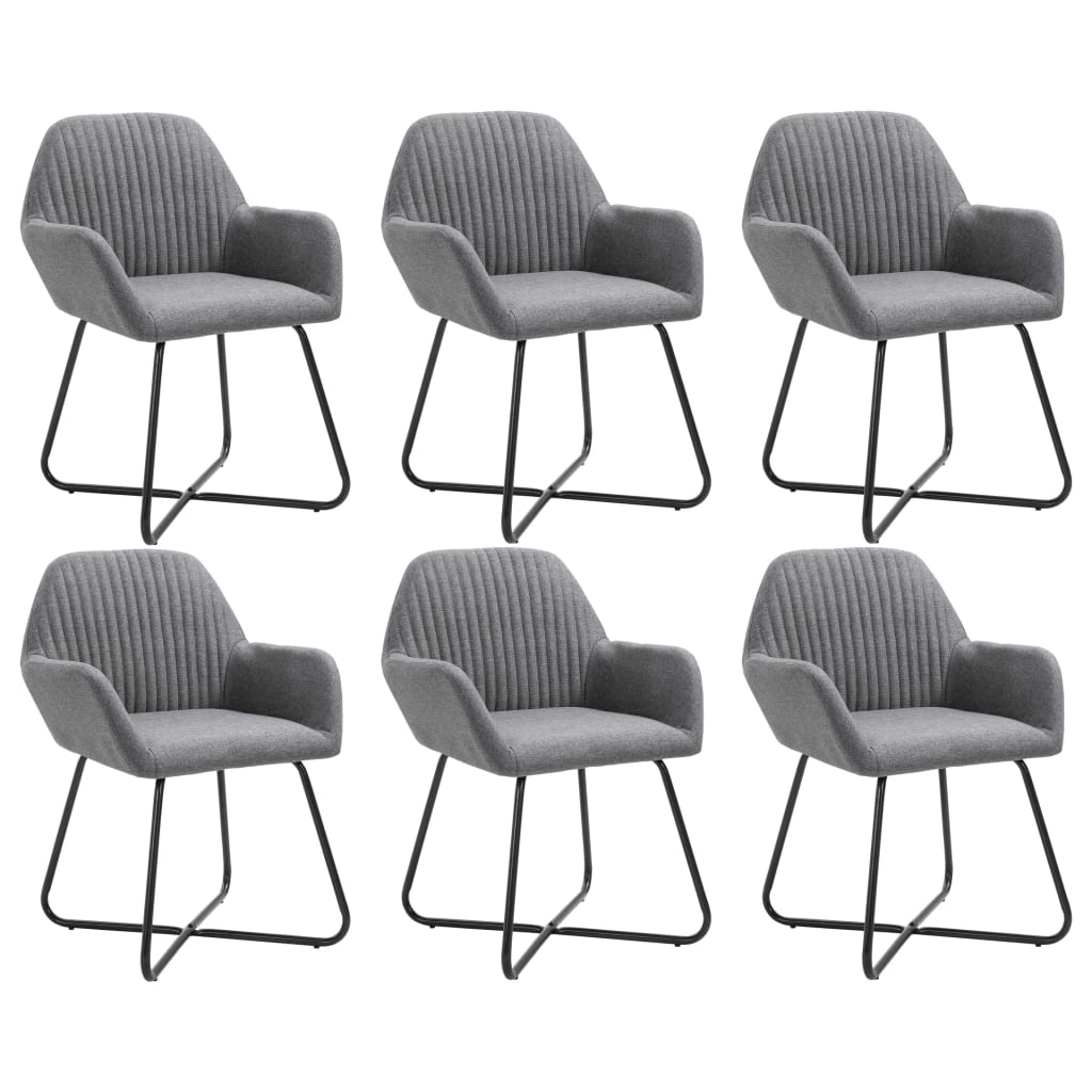 Jídelní Židle 6 Ks Zelené Textil