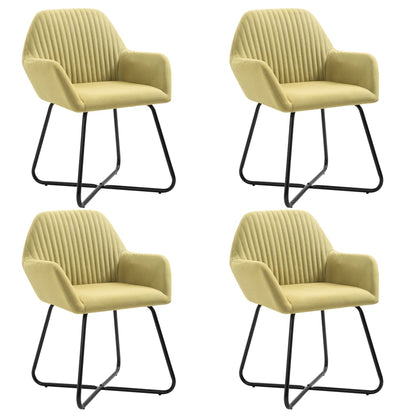 Jídelní Židle 6 Ks Zelené Textil