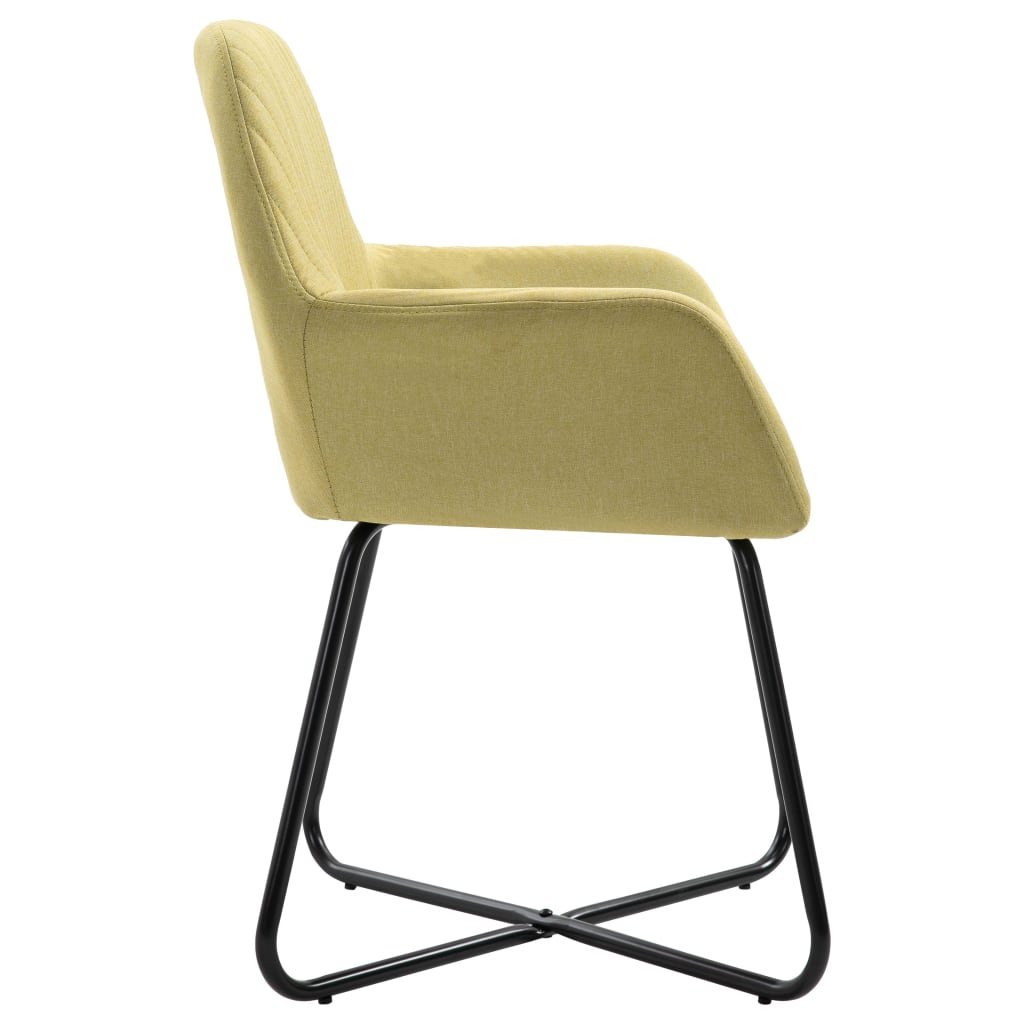 Jídelní Židle 6 Ks Zelené Textil