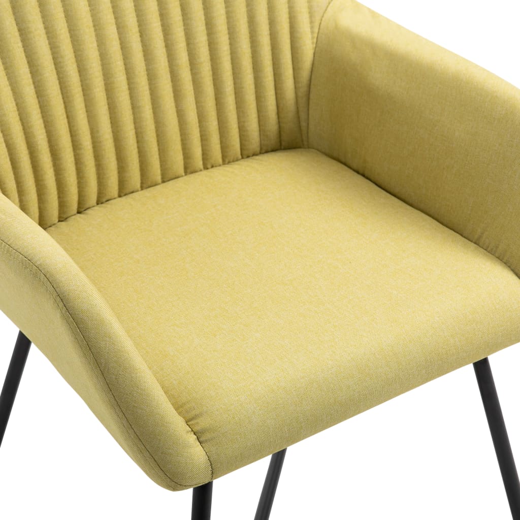 Jídelní Židle 6 Ks Zelené Textil