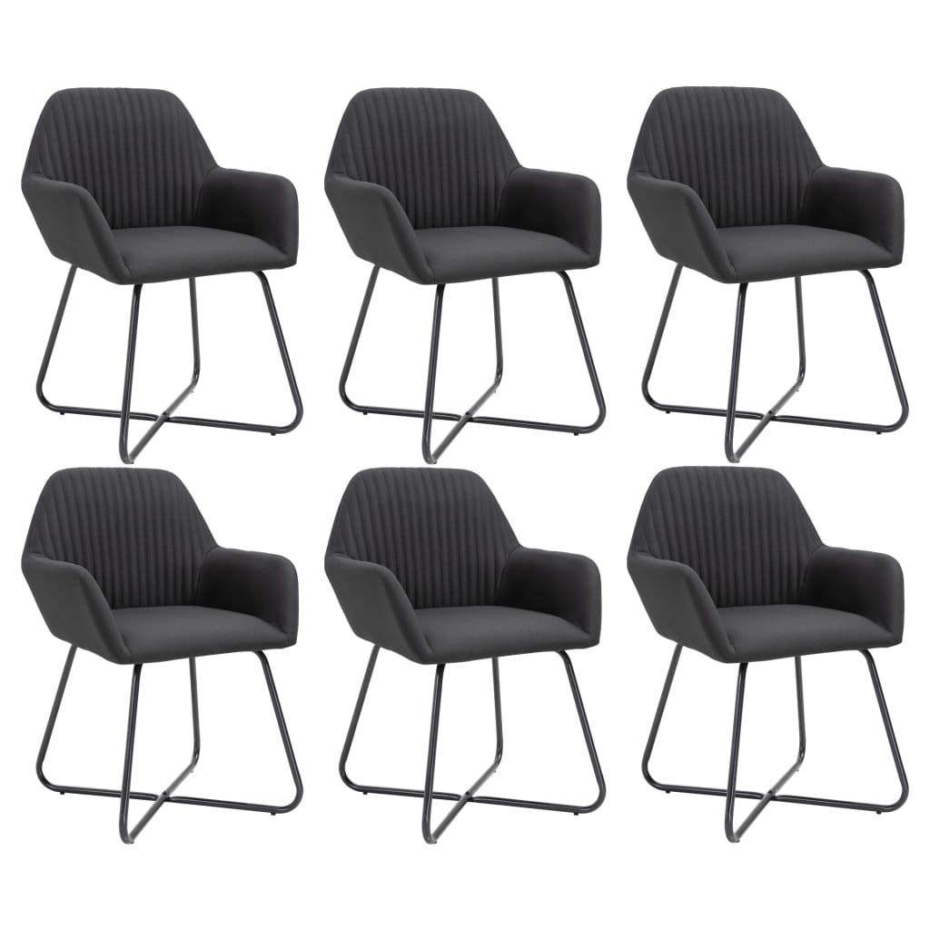Jídelní Židle 6 Ks Zelené Textil