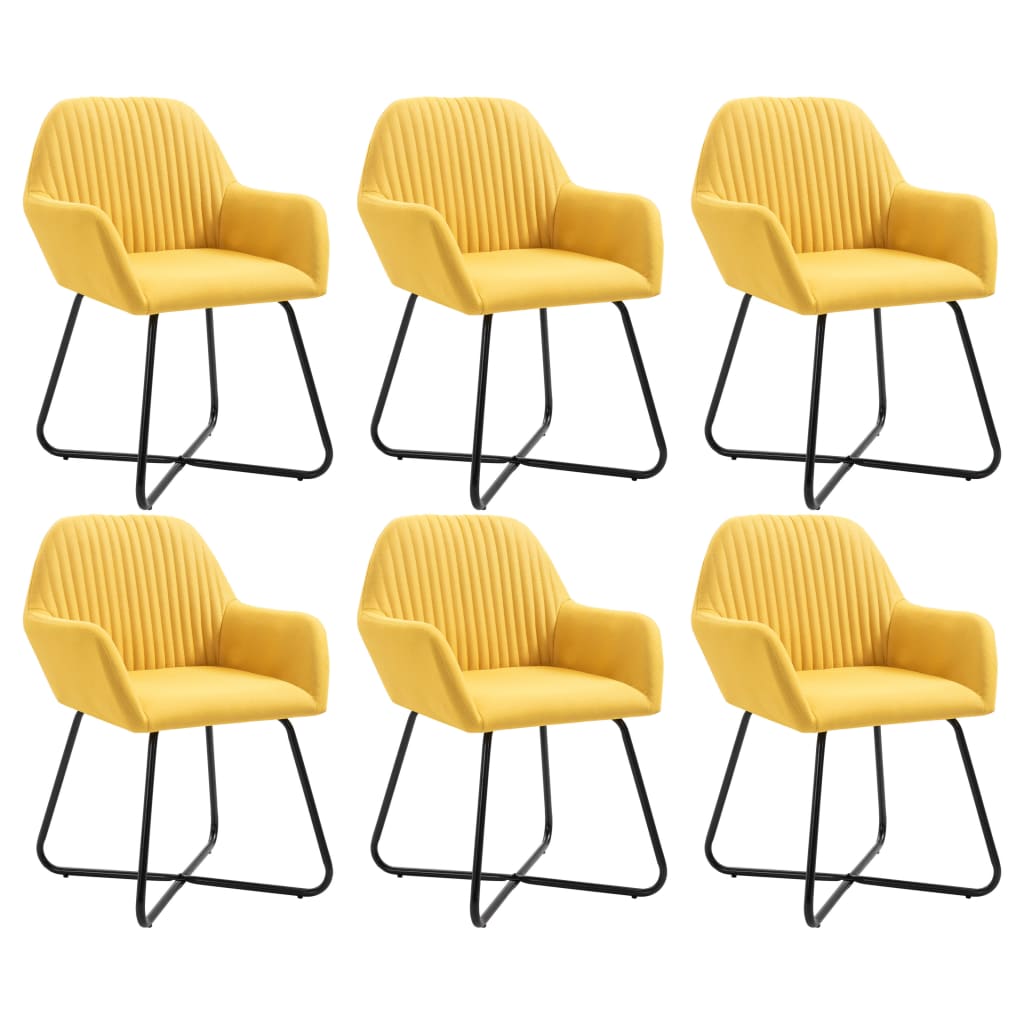 Jídelní Židle 6 Ks Zelené Textil