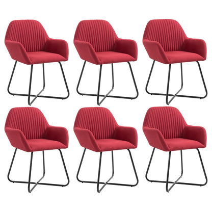 Jídelní Židle 6 Ks Zelené Textil