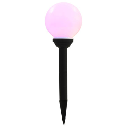 Zahradní Solární Lampy 8 Ks Led Kulovité 15 Cm Rgb