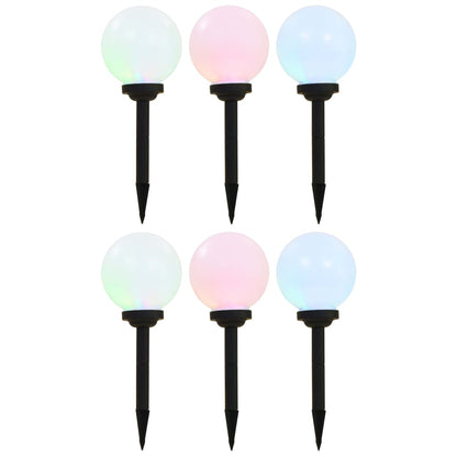 Zahradní Solární Lampy 6 Ks Led Kulovité Rgb
