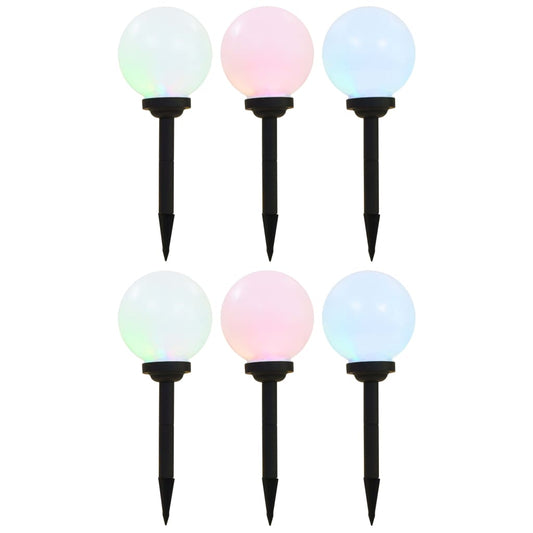 Zahradní Solární Lampy 6 Ks Led Kulovité Rgb
