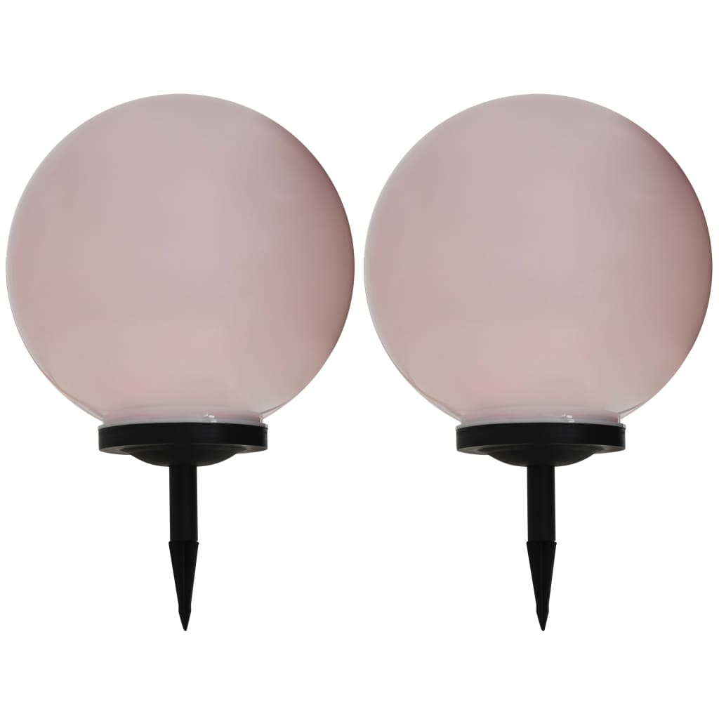 Zahradní Solární Lampy 2 Ks Led Kulovité Rgb