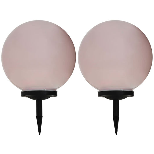 Zahradní Solární Lampy 2 Ks Led Kulovité Rgb