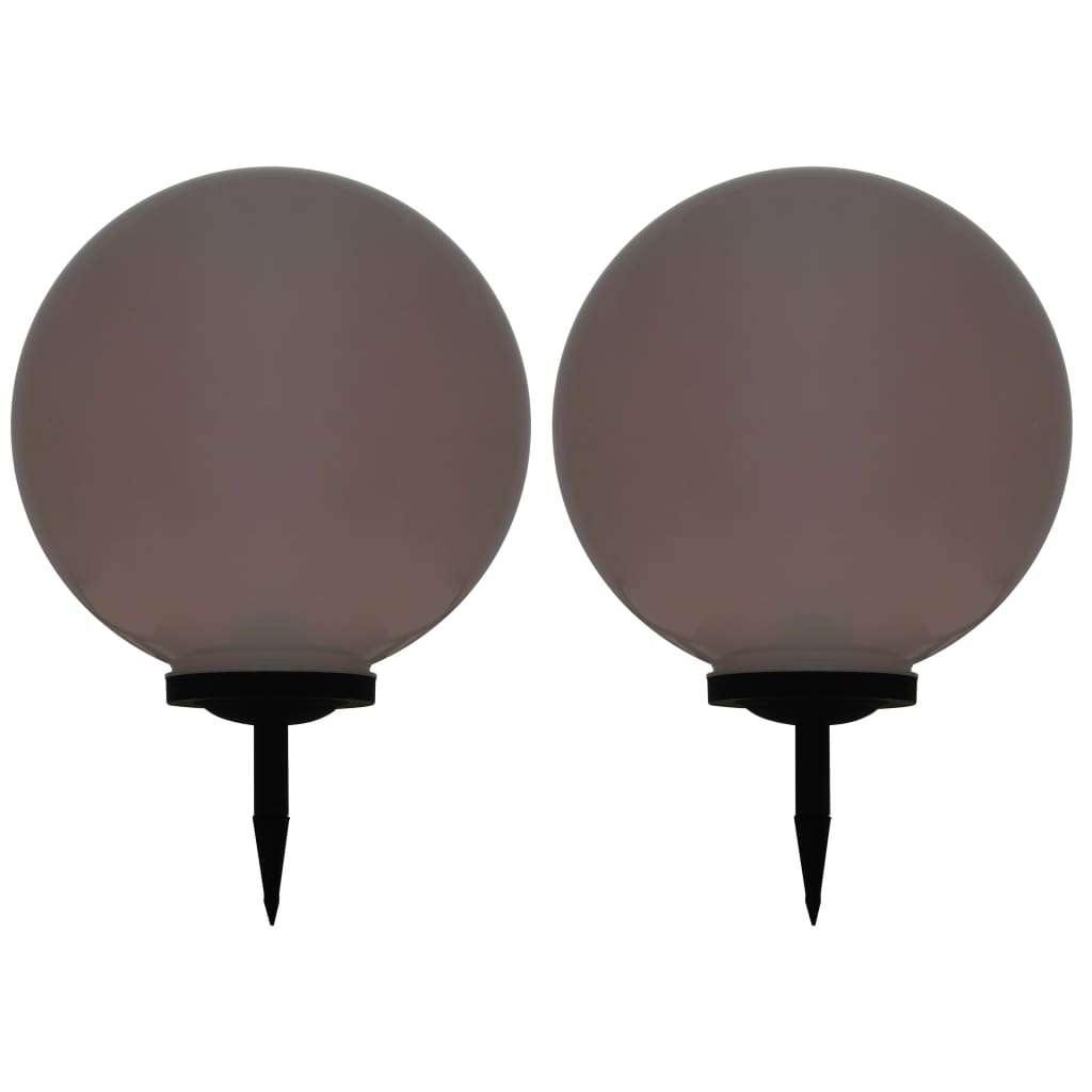Zahradní Solární Lampy 2 Ks Led Kulovité 40 Cm Rgb