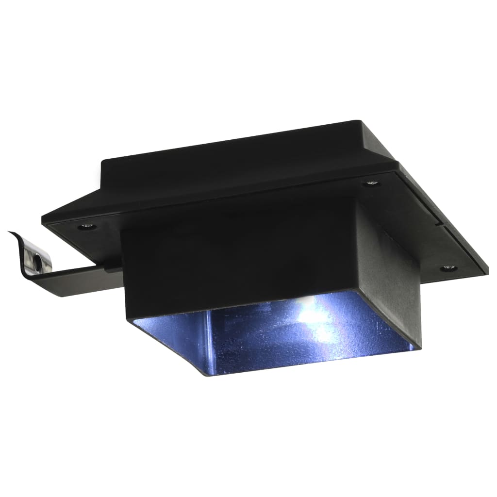 Zahradní Solární Lampy 12 Ks Led Čtvercové 12 Cm Černé