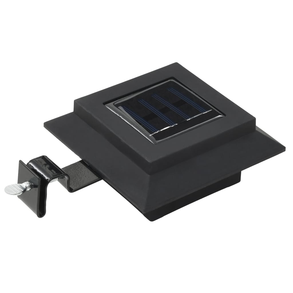 Zahradní Solární Lampy 12 Ks Led Čtvercové 12 Cm Černé